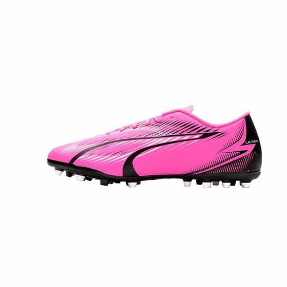 Футбольные бутсы для взрослых с чипами Puma Ultra Play MG белые темно-розовые