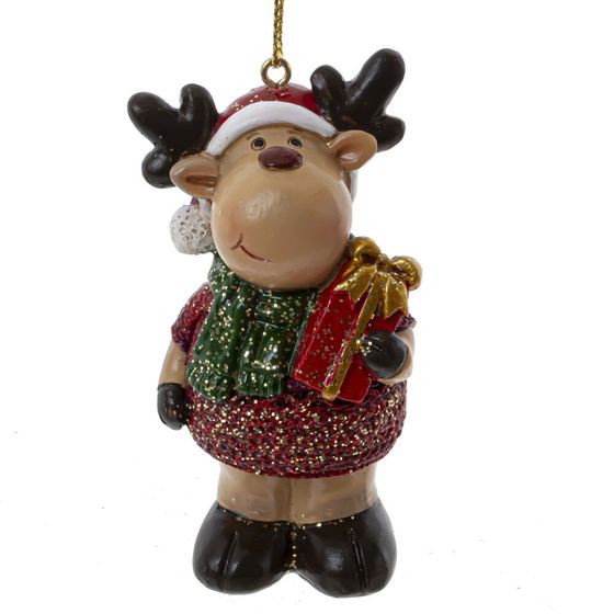 Фигурка декоративная подвесная &quot;Олень&quot;, L4,5 W3 H8 см, 4в.