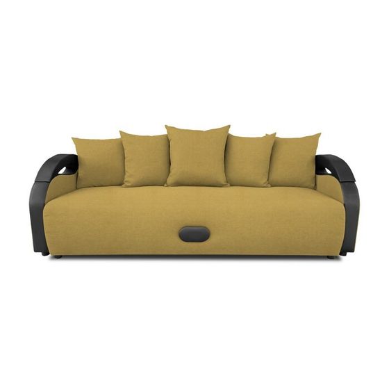 Прямой диван «Мария», еврокнижка, рогожка solta, цвет umber