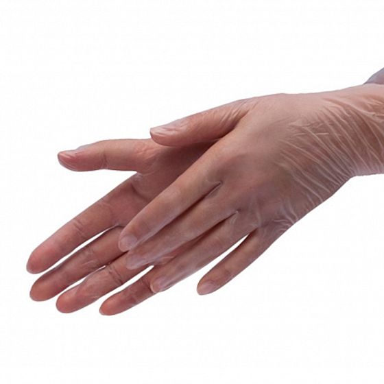 Перчатки виниловые PROTECT M, 100шт