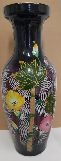 !09 Ваза "Роскошные цветы" цвет коричневый 55 см