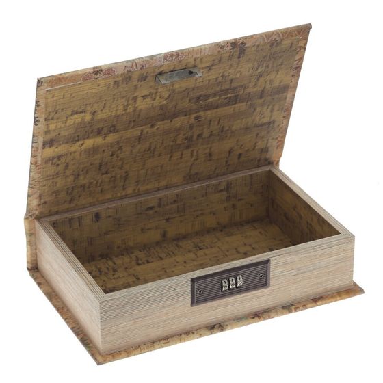 Шкатулка-книга с кодовым замком, L17,5 W7 H27 см