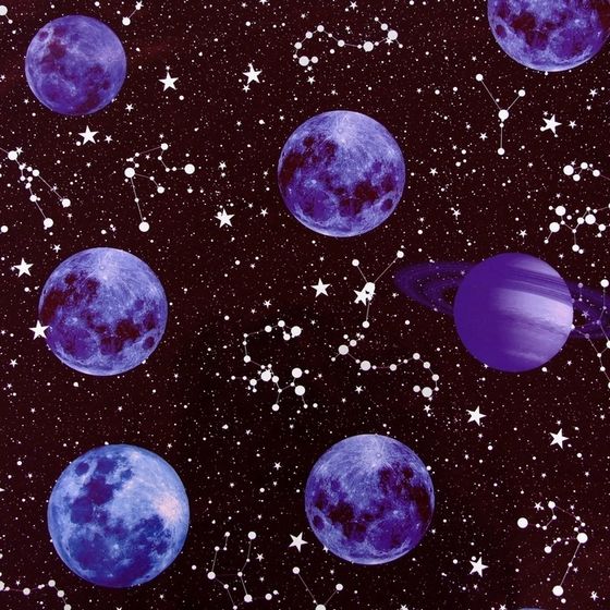 Бумага упаковочная 4 листа глянцевая двусторонняя "Космос", 100 х 70 см