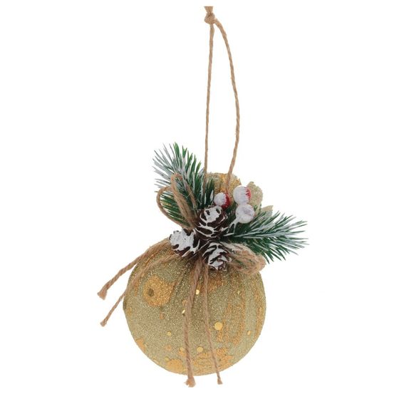 Набор из 3шт Украшение новогоднее "Шар", D 7.5 см, L23,5 W8 H11,5 см