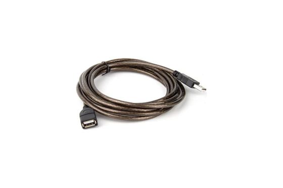 Кабель Telecom USB2.0 А(m)-USB А(f) 3м коричневый/черный (VUS6956T-3M)
