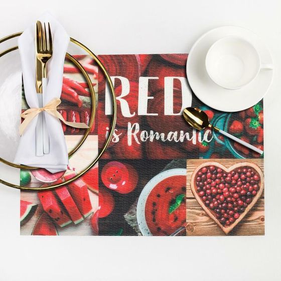 Салфетка на стол &quot;RED is Romantic&quot; 29*40 см
