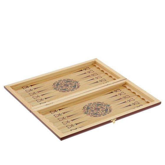 Игра настольная 2 в 1 ( шашки, нарды) "Белые лошади", L50 W25 H4 см