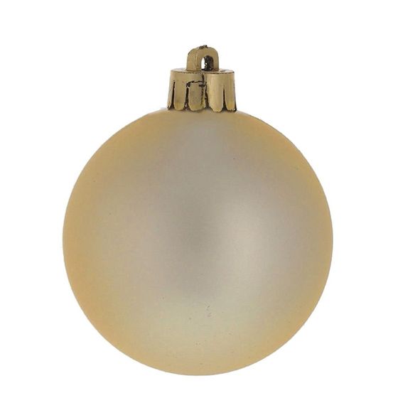 Набор из 6шт, Украшение новогоднее Шар "Снежок золотой", D6 см, L17,5 W6 H11,5 см