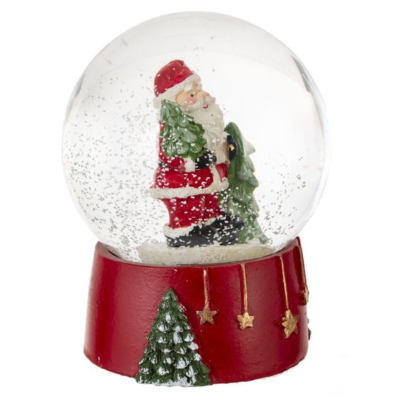 Фигурка декоративная &quot;Дед Мороз/Снеговик/Медвежонок&quot; в стекл шаре, L9 W8 H10 см, 3в.