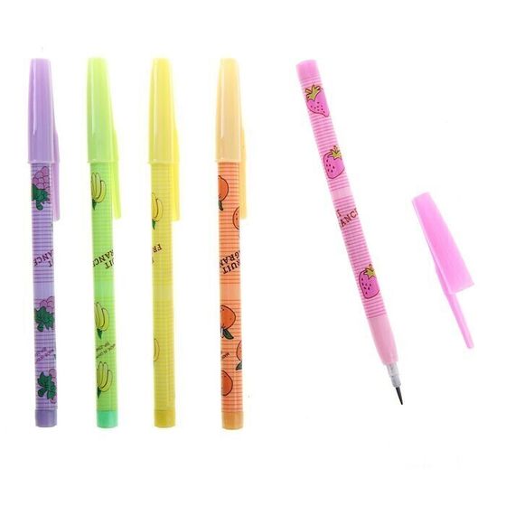 !09 Карандаш (набор 5 штук) секционный "Фрукты", чернографитный, ароматизированный, МИКС