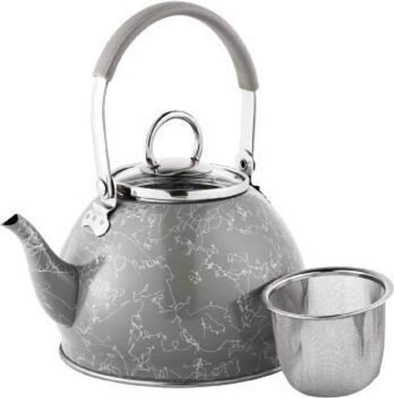 Чайник Kelli KL-4568 1.2л серый/серебристый