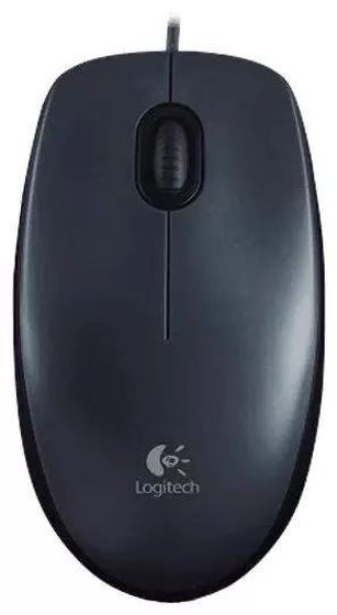 Мышь Logitech M100 черный/темно-серый оптическая проводная (1000dpi)  (910-005003)