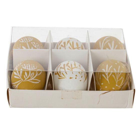 Набор из 6-ти изделий декоративных подвесных "Яйцо" (3,5*5,5), L15 W13 H5 см