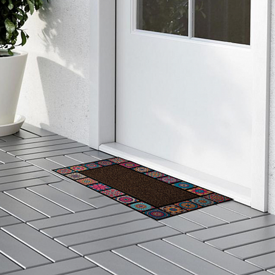 Коврик придверный MOSAIC QUADRO violet 76Х45 см