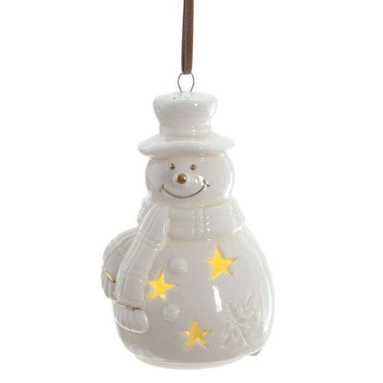 Фигурка декоративная подвесная &quot;Снеговик&quot; с подсветкой (2хLR44), L5 W5 H8 см, 2в.