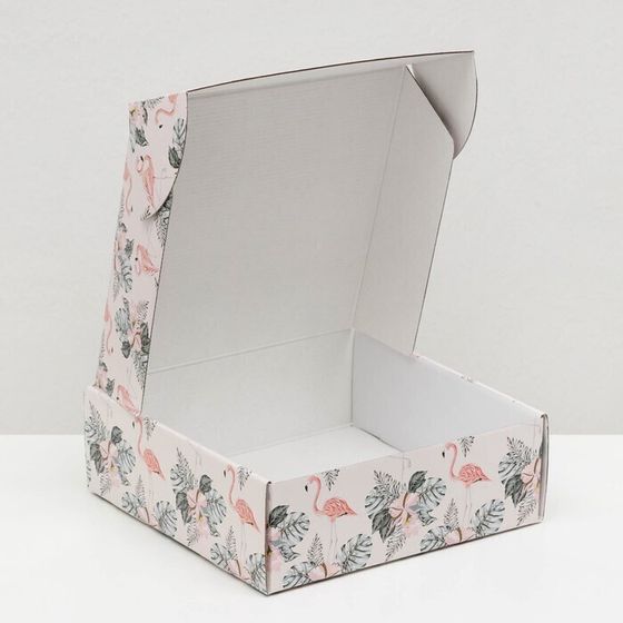 !09 Коробка (набор 2 штуки) самосборная &quot;Тропики&quot;, 23 х 23 х 8 см.