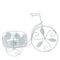Подставка для цветов &quot;Велосипед&quot;, L38 W18 H26 см