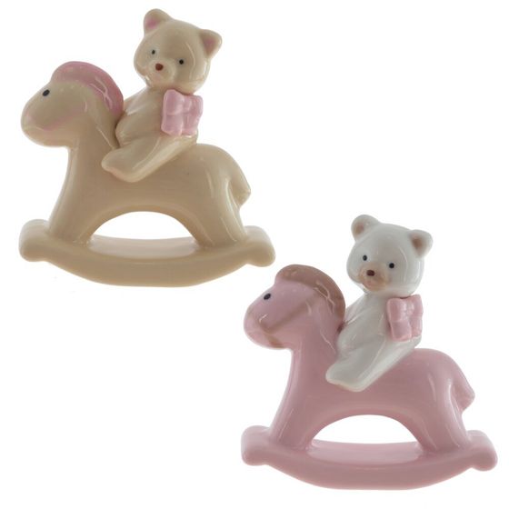 Фигурка декоративная &quot;Мишка на лошадке&quot;, Д8 Ш3,5 В8,5 см, 2в.