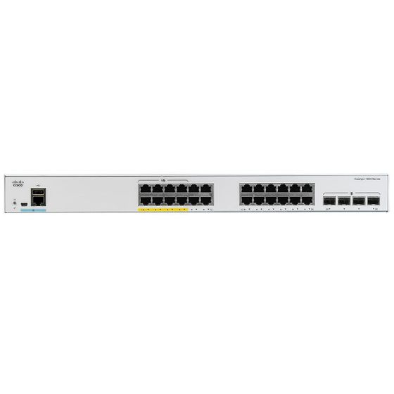Коммутатор Cisco Catalyst C1000-24FP-4G-L (L2) 24x1Гбит/с 4SFP 24PoE+ 370W управляемый