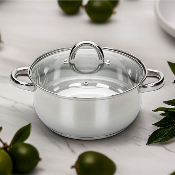 Кастрюля с крышкой GRACE 24х11.5см 4.8л