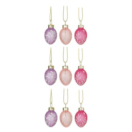 Набор из 9-ти изделий декоративных подвесных &quot;Яйцо пасхальное&quot; (3*5,5), L10 W16 H3,5 см