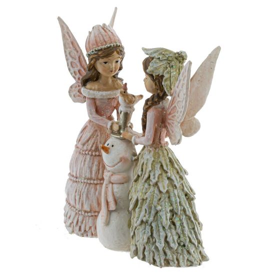 Фигурка декоративная &quot;Феи и снеговик&quot;, L7,5 W3 H10 см