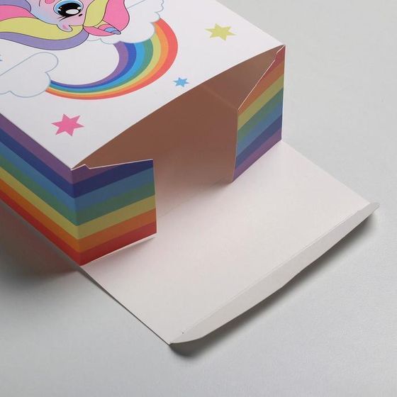 !09 Коробка складная (набор 5 штук) «Единорожек», 16 × 23 × 7.5 см.