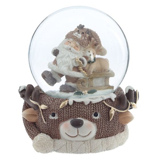 Фигурка декоративная &quot;Дед Мороз&quot; в стекл шаре, D 6.5 см, L7 W7 H8,5 см, 2в.