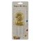 Свеча для торта "Цифра 2", L3,5 W1 H9,5 см