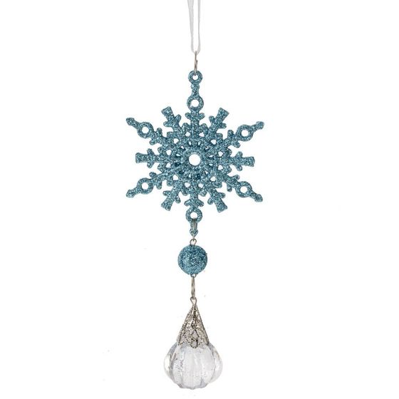 Украшение новогоднее "Снежинка", L9 W2 H16 см