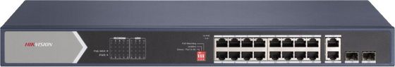 Коммутатор Hikvision DS-3E0520HP-E 18G 2SFP 12PoE+ 225W неуправляемый