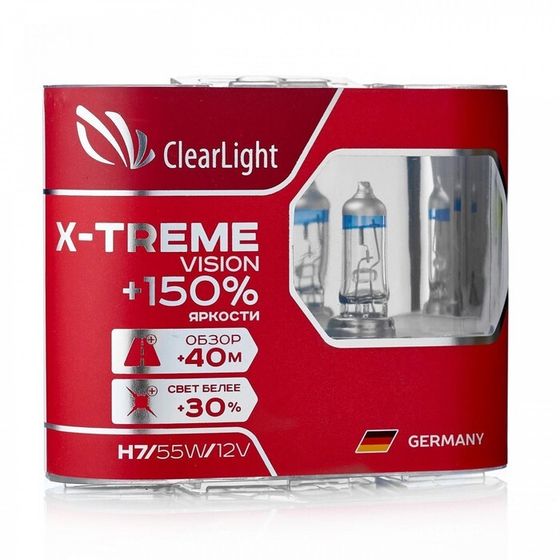 Лампа автомобильная, H9 Clearlight X-treme Vision +150% Light, набор 2 шт