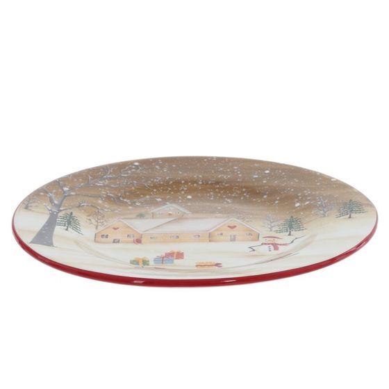 Тарелка, L25 W25 H2 см