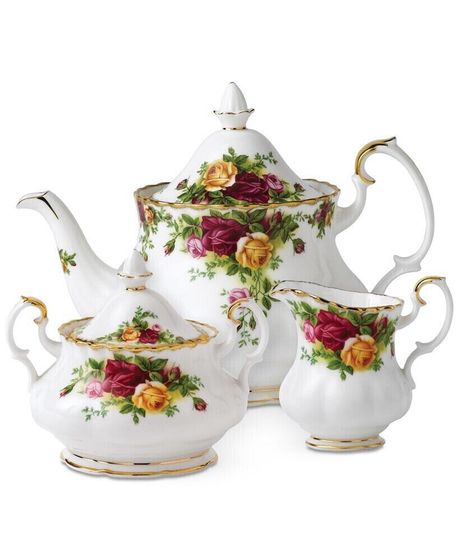 &quot;Old Country Roses&quot; 3-Piece Tea Set