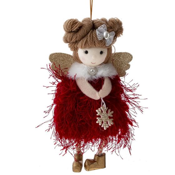Изделие декоративное подвесное &quot;Девочка-ангел&quot;, L8 W4 H15 см, 3в.