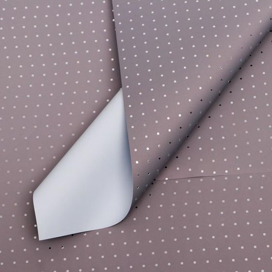 !09 НАБОР 2 ШТУКИ - Плёнка матовая "Серебристый горох" серый, ледяной, 0,58 х 0,58 м