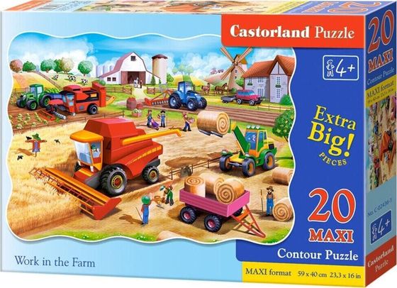 Castorland Puzzle 20 max - Work on the Farm CASTOR