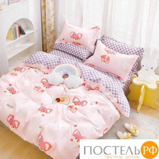 TPIG6-1658 КОД1038, КПБ Twill евро 4 наволочки, 50x70 (2 шт), 70x70 (2 шт), Сатин (Твил), Коробка