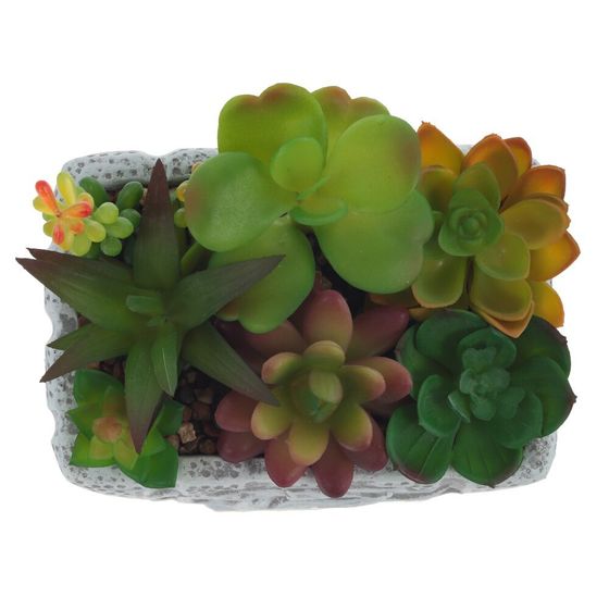 Цветочная композиция &quot;Суккуленты&quot;, L16 W11,5 H16 см