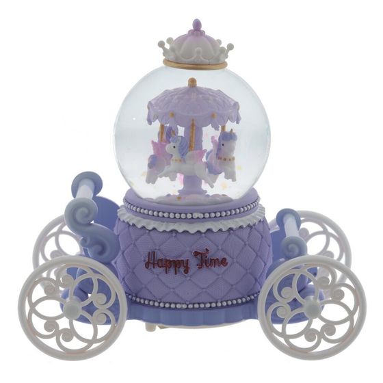Фигурка декоративная &quot;Карусель&quot; в стекл шаре (муз, подсвет, вьюга, 2xAAA н/п), D8 см, Д17 Ш9 В17 см