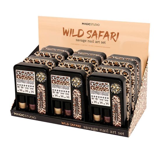 WILD SAFARI SAVAGE NAIL ART set 6 pz