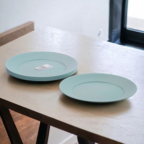 Набор тарелок обеденных SERVICE зелёных 6шт 23.5см круглых