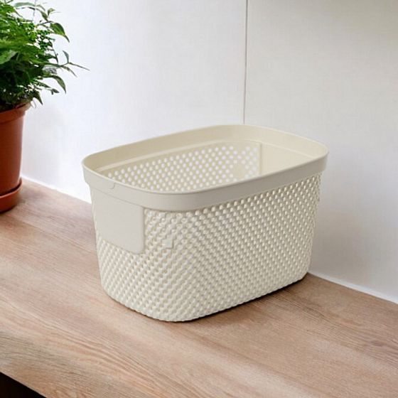 Корзинка NICKEL кремовая 3л 15.5х22.3х13см