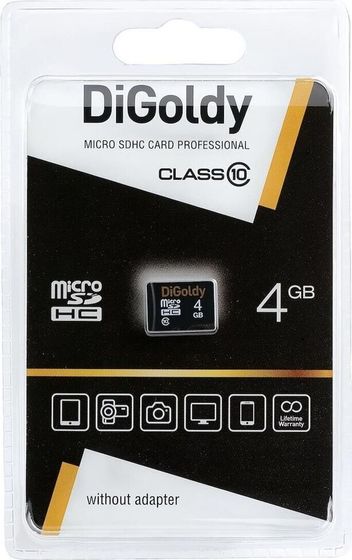 Карта памяти microSDHC 4GB Digoldy (microSDHC 4GB Class10 - б/а)