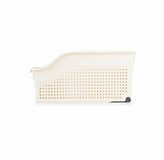 Контейнер Лофт слоновая кость 355х130х170мм на колесах узкий