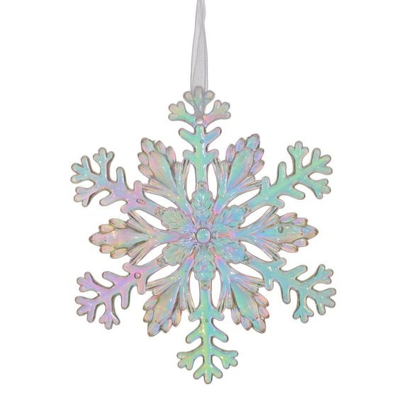 Украшение новогоднее &quot;Снежинка&quot;, L11 W0,3 H11 см, 3в.