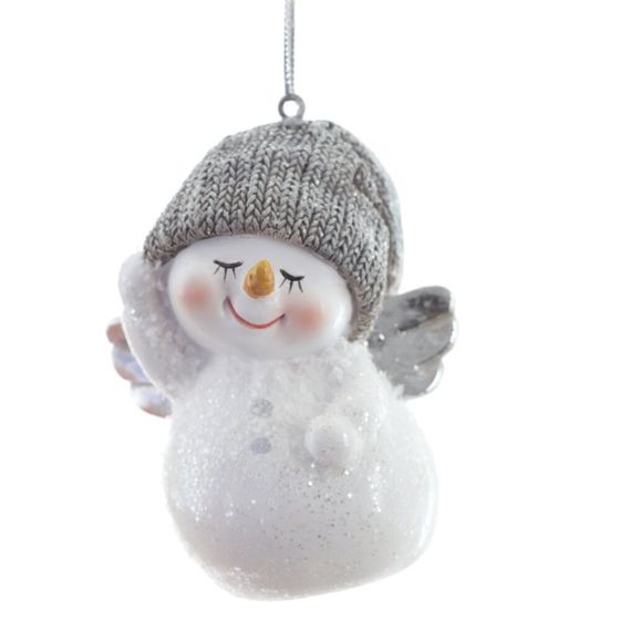 Фигурка декоративная подвесная &quot;Снеговик&quot;,   L5,5 W4,5 H7,5 см, 2в.