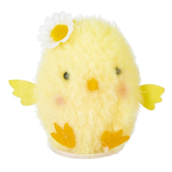 Фигурка декоративная &quot;Цыпленок&quot; (блок 12 шт), L7 W6 H7 см, 3в.