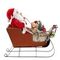 Дед Мороз на санях, L51 W22 H48 см