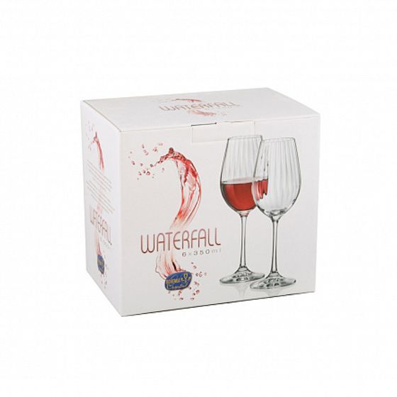 Набор бокалов для вина WATERFALL 6шт 350мл